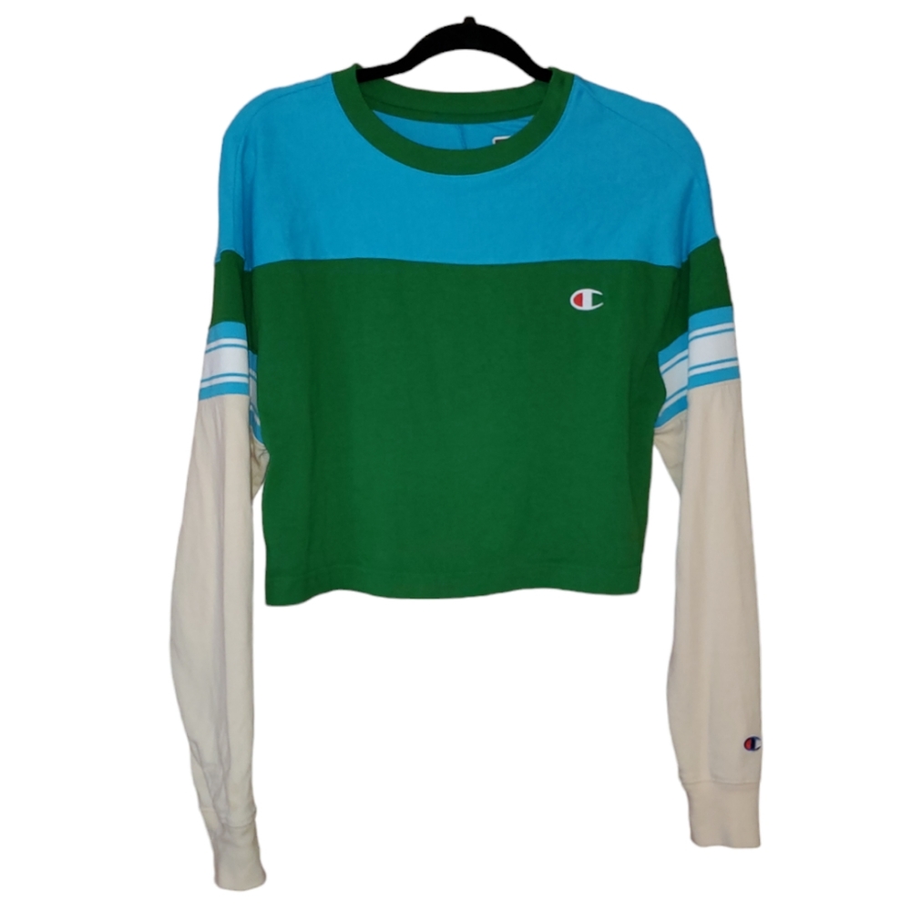 Champion Crop Colorblock Long Sleeve tee